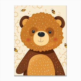 Teddy Bear With Bees 2 Canvas Print