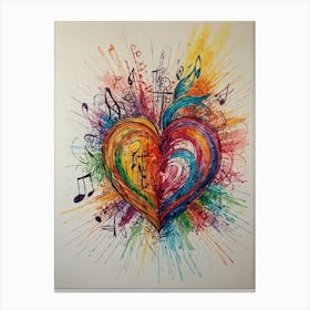 Heart Of Music 19 Canvas Print