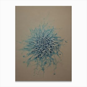 Blue Dahlia Canvas Print