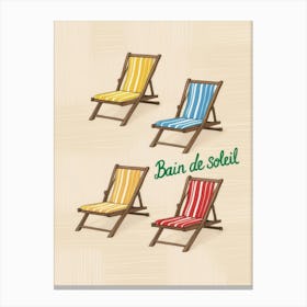 Beach Chairs 3 Canvas Print