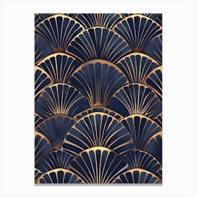 Deco Fan Pattern Canvas Print