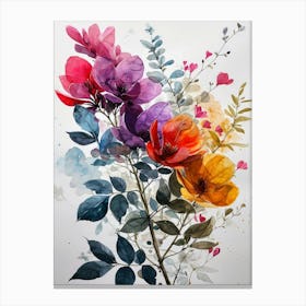 Watercolor Flowers Canvas Print