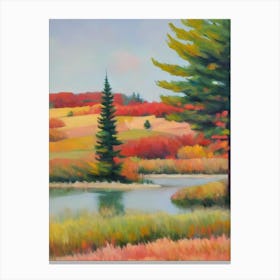 Western Larch Tree Watercolour Canvas Print