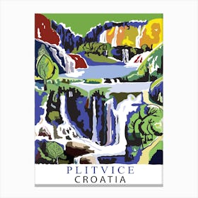 Plitvice Waterfalls, Croatia Canvas Print