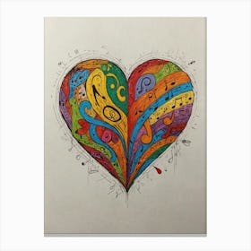 Heart Of Music 25 Canvas Print