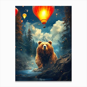 Bear In The Forest Canvas Print