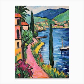 Lake Como Italy 7 Fauvist Painting Canvas Print