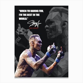 Israel Adesanya Quotes 2 Canvas Print