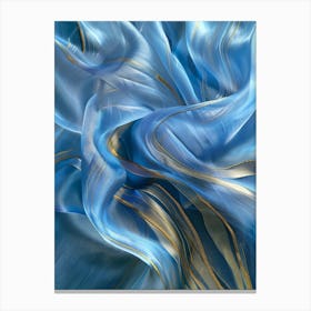 Abstract - Blue And Gold 1 Canvas Print