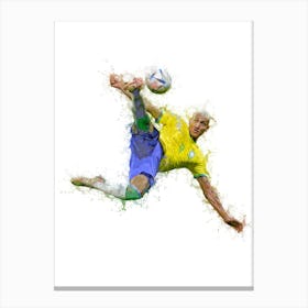 Richarlison Bicycle Kick Watercolor Canvas Print