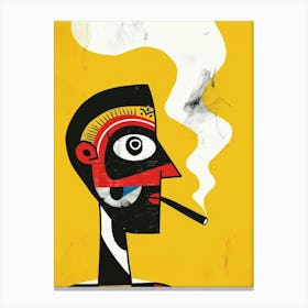 Man Smoking A Cigarette 2 Canvas Print