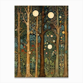 William Morris Moonlight Forest 12 Canvas Print