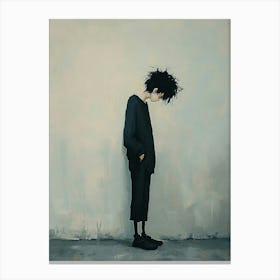 Boy With Black Hair Canvas Print