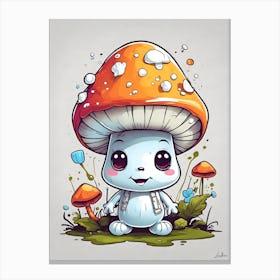 Little Mushroom kawaï cute Canvas Print