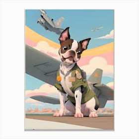 Boston Terrier-Reimagined 13 Canvas Print