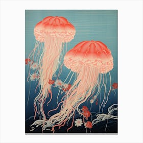 Irukandji Jellyfish Traditional Japanese Style 3 Canvas Print
