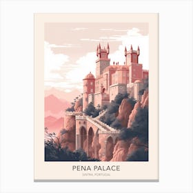 The Pena Palace Sintra Portugal Travel Poster Canvas Print