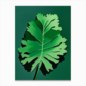 Cilantro Leaf Vibrant Inspired Canvas Print