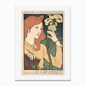 Exhibition Of Work By Eugene Grasset, At The Salon Des Cent Canvas Print