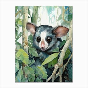 Adorable Chubby Playful Possum 2 Canvas Print