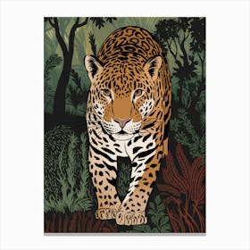 Jaguar In The Jungle 1 Canvas Print