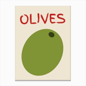 Olives Poster Canvas Print