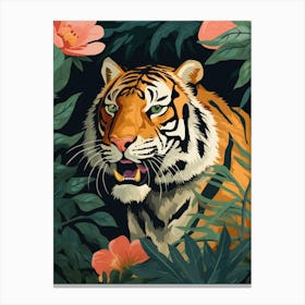 Tiger In The Jungle 5 Canvas Print