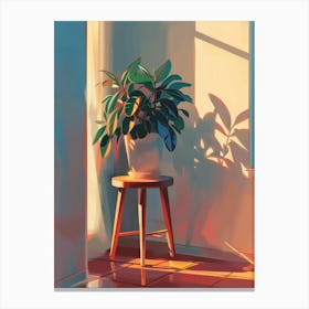 Plant By A Window Canvas Print