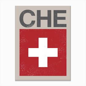 Switzerland Flag Canvas Print