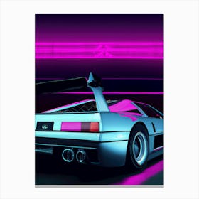 Neon Car Canvas Print