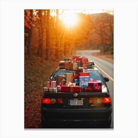 Car Full Of Presents Canvas Print