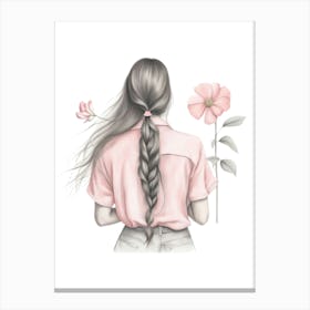Girl With Long Hair 1 Canvas Print