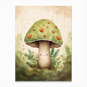 Cute Mushroom Nursery 12 Canvas Print