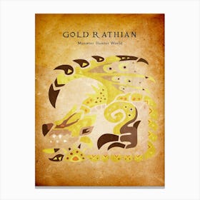 Gold Rathian Vintage Canvas Print