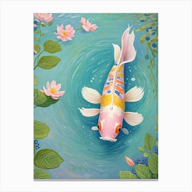 Koi Fish In Clear Water Canvas Print