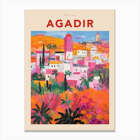 Agadir Morocco 2 Fauvist Travel Poster Canvas Print