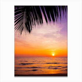 Sunset On The Beach 4 Canvas Print