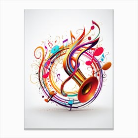 Abstract Music Background 1 Canvas Print