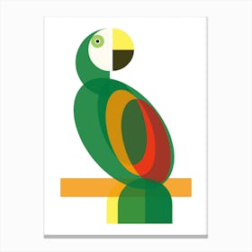 Geometric Parrot Canvas Print