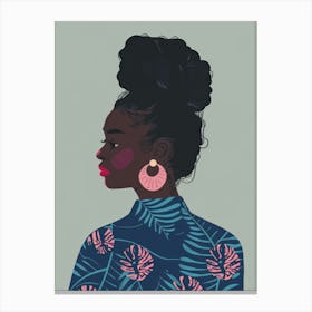 Illustration Of A Black Woman Canvas Print