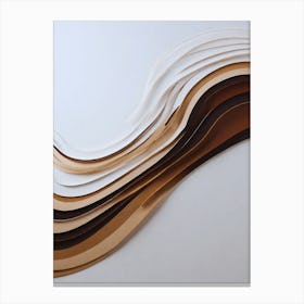 Waves On A White Wall Canvas Print