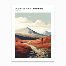 The West Highland Line Scotland 13 Hiking Trail Landscape Poster Canvas Print