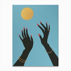 Hands Reaching For The Sun Canvas Print