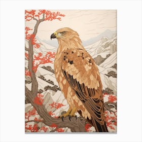 Bird Illustration Golden Eagle 4 Canvas Print