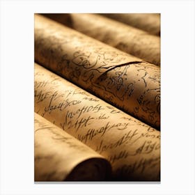 Scrolls Of Writing Canvas Print