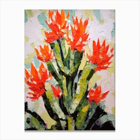 Cactus Painting Ladyfinger Cactus 2 Canvas Print