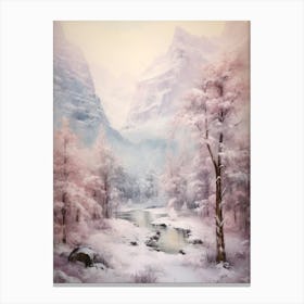 Dreamy Winter Painting Yosemite National Park United States 3 Canvas Print