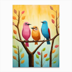 Birds In The Tree 3 Canvas Print