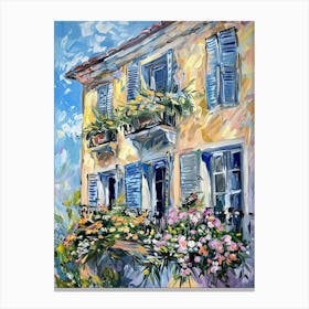 Balcony Painting In Cannes 2 Canvas Print