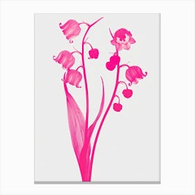 Hot Pink Lily Of The Valley Canvas Print